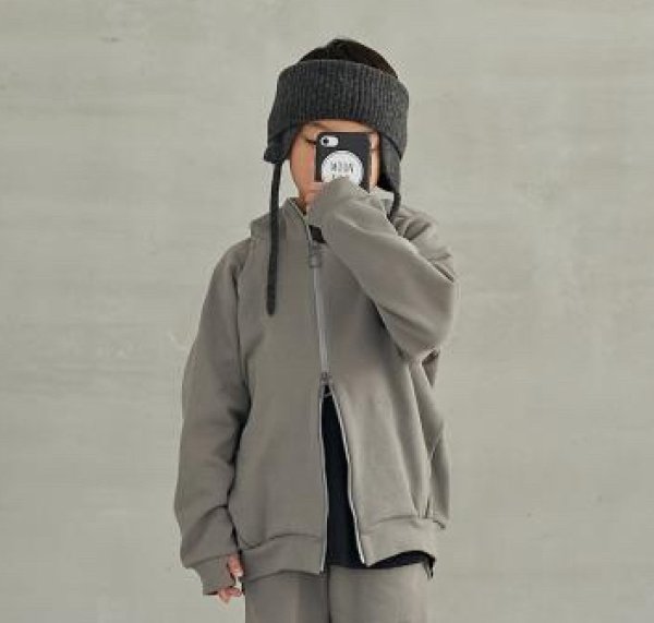 MOUNTEN. マウンテン 子供服 sweat zip hoodie 【greige】【110-140cm