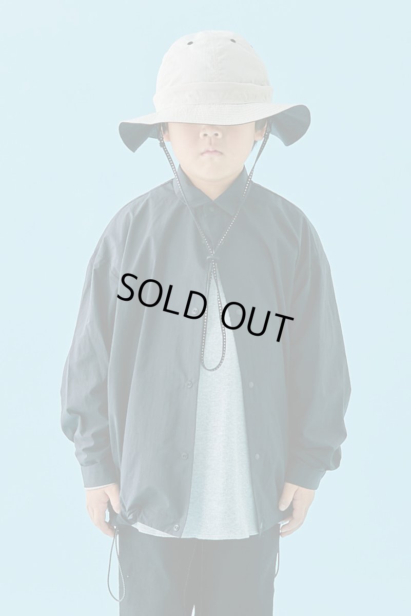 画像1: MOUN TEN./MOUNTEN/マウンテン/キッズ/ジュニア/子供服 light shirt blouson black 110cm 125cm 140cm (1)