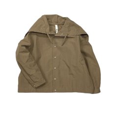 画像2: マウンテン キッズ MOUN TEN. C/N typewriter sailor hood shirt mocha 0(145-155cm) (2)