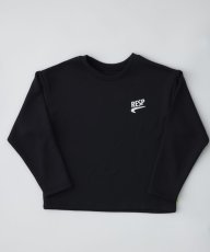 画像2: RE/SP アールイーエスピー RE/SP ワンポイント L/S Tee BLACK 130cm 140cm 150cm 160cm  (2)