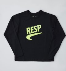 画像2: RE/SP アールイーエスピー RE/SP L/S Tee BLACK 130cm 140cm 150cm 160cm  (2)