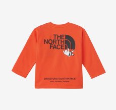 画像1: ノースフェイス ベビー Tシャツ THE NORTH FACE  B L/S SHIRETOKO TOKO TEE ロングスリーブシレトコトコティー TNFオレンジ・TO 80cm 90cm  (1)