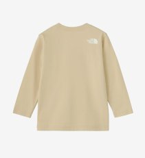 画像2: ノースフェイス キッズ Tシャツ THE NORTH FACE  L/S GRAPHIC SQUARE LOGO TEE ロングスリーブグラフィックスクエアロゴティー グラベル・GL 100cm 110cm 120cm  (2)