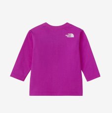 画像3: ノースフェイス ベビー Tシャツ THE NORTH FACE  B L/S GRAPHIC SQUARE LOGO TEE ロングスリーブグラフィックスクエアロゴティー ディープマルベリー・DM 80cm 90cm  (3)