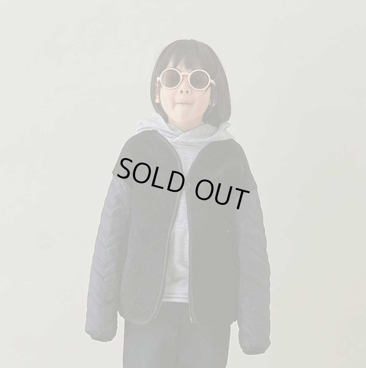 画像1: MOUN TEN./MOUNTEN/マウンテン/キッズ/ジュニア/子供服 quilt x boa blouson black 0(145-155cm) (1)