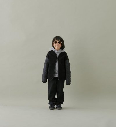 画像1: MOUN TEN./MOUNTEN/マウンテン/キッズ/ジュニア/子供服 quilt x boa blouson black 0(145-155cm)