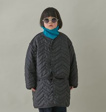 画像1: MOUN TEN./MOUNTEN/マウンテン/キッズ/ジュニア/子供服 zigzag quilt sepalate coat black 0(145-155cm) (1)