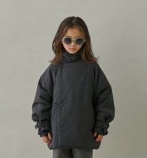 画像1: MOUN TEN./MOUNTEN/マウンテン/キッズ/ジュニア/子供服 air half coat (Re-nylon) black 0(145-155cm) (1)