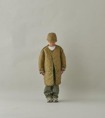 画像6: MOUN TEN./MOUNTEN/マウンテン/キッズ/ジュニア/子供服 zigzag quilt sepalate coat light khaki 110cm 125cm 140cm (6)