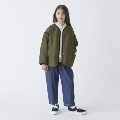 画像1: ジェネレーター/GENERATOR/キッズ/ジュニア/子供服/メンズ ノーカラーキルティングJK KH/カーキ 110cm 120cm 130cm 140cm 150cm 160cm 170cm