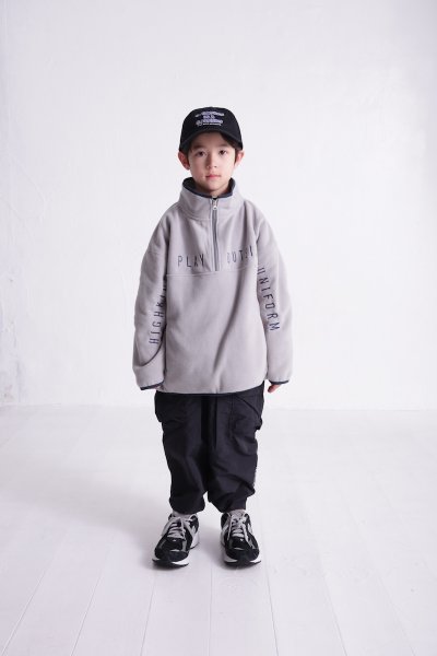 画像1: ハイキング/HIGHKING/キッズ/ジュニア/子供服/メンズ outside sweat gray 120cm 130cm 140cm 150cm 160cm 170cm