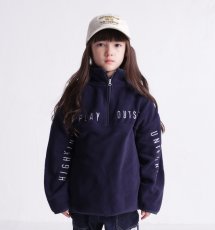 画像1: ハイキング/HIGHKING/キッズ/ジュニア/子供服/メンズ outside sweat navy 120cm 130cm 140cm 150cm 160cm 170cm (1)