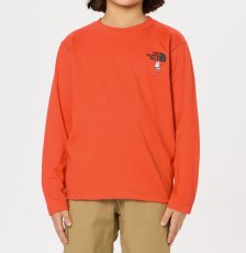 画像3: ザ・ノースフェイス/THE NORTH FACE/キッズ/ジュニア/子供服  L/S SHIRETOKO TOKO TEE ロングスリーブシレトコトコティー TNFオレンジ・TO 100cm 110cm 120cm 130cm 140cm 150cm (3)