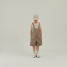 画像2: MOUN TEN./MOUNTEN/マウンテン/キッズ/ジュニア/子供服 stretch nylon salopette (re-nylon) mocha 110cm 125cm 140cm (2)