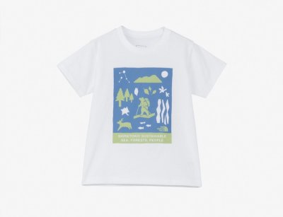 画像1: THE NORTH FACE ザ・ノースフェイス T S/S Shiretoko Toko Tee トドラーショートスリーブシレトコトコティー ホワイト・W 100cm 110cm 120cm