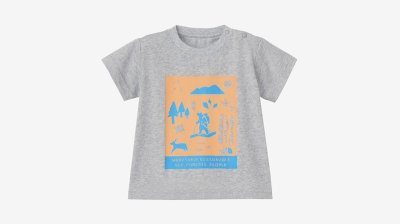 画像1: THE NORTH FACE ザ・ノースフェイス B S/S Shiretoko Toko Tee ベビーショートスリーブシレトコトコティー ミックスグレー・Z 80cm 90cm 